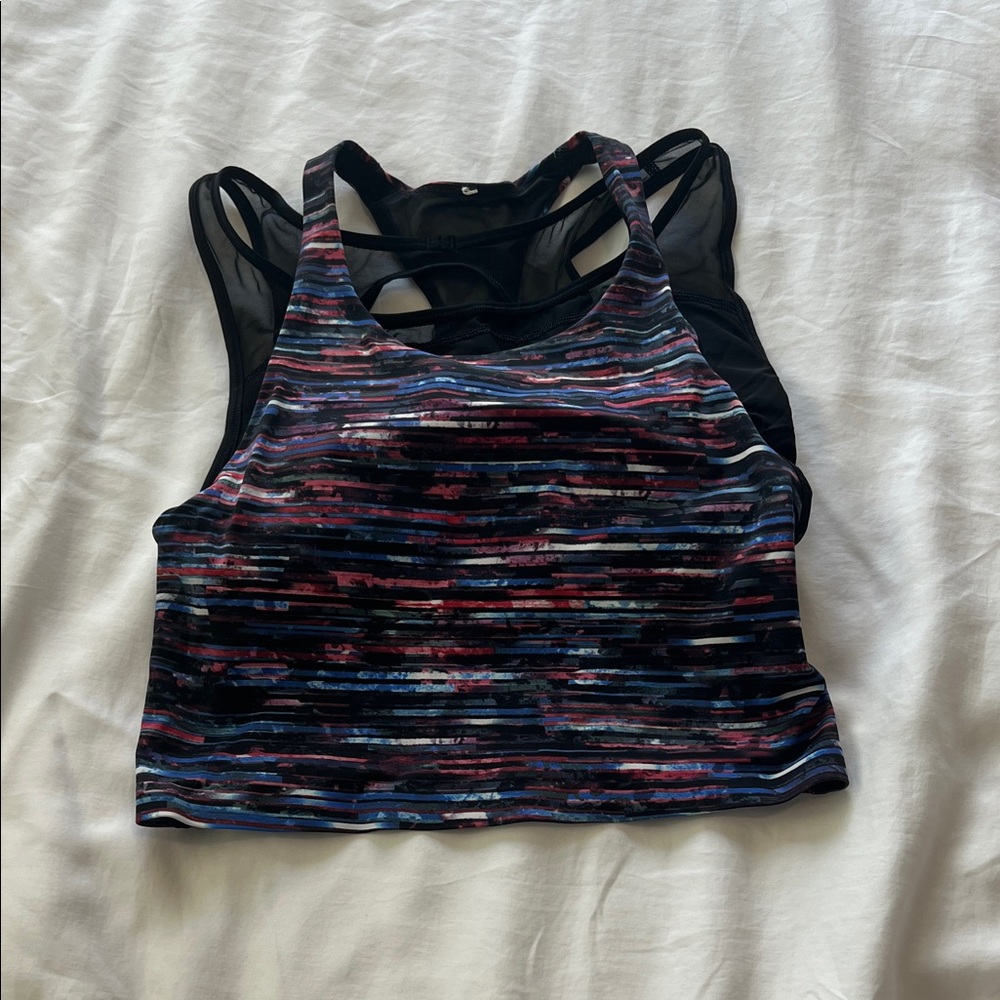 Lululemon Athletica Multicolor Striped Racerback Bra